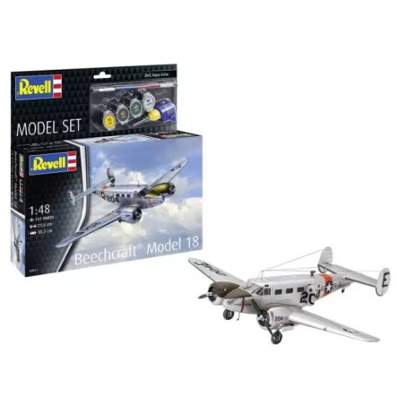 Maquette Plastique Avion 1/48 Model Set Beechcraft Model 18 Revell