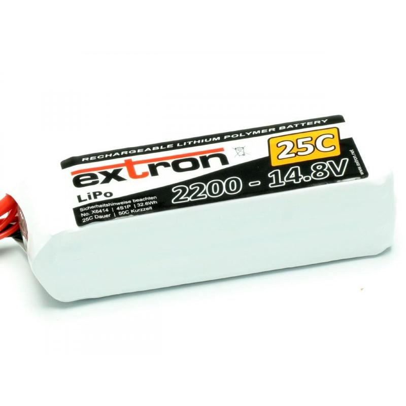 BATTERIE LIPO EXTRON X2 2200 - 14,8V (25C | 50C) X6414