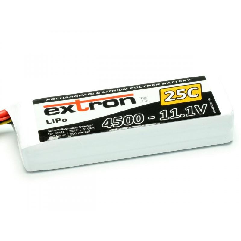 BATTERIE LIPO EXTRON X2 4500 - 11,1V (25C | 50C) X6424