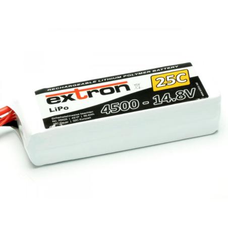 BATTERIE LIPO EXTRON X2 4500 – 14,8V (25C | 50C) X6425