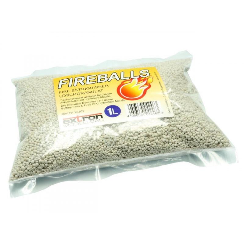 FIREBALLS Granulés d'extinction d'incendie de protection incendie pour batteries au lithium / 1 litre