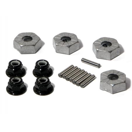 86066 - MOYEU DE ROUE HEXAGONAL 14 mm (ARGENT/4 pièces)