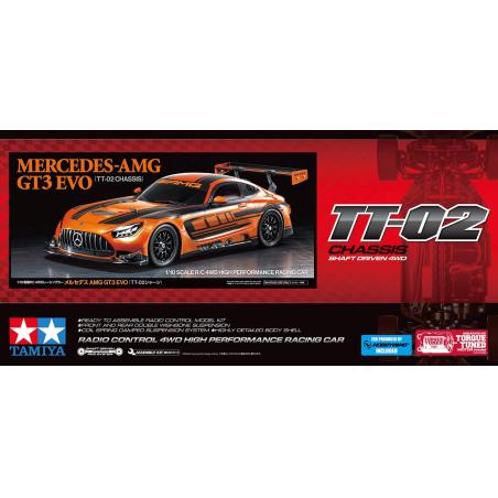 Voiture RC a Monter TAMIYA 1/10 Mercedes-AMG GT3 EVO TT-02