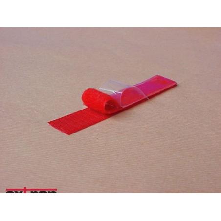 Bande velcro rouge / 25 mm (VE=250 mm)